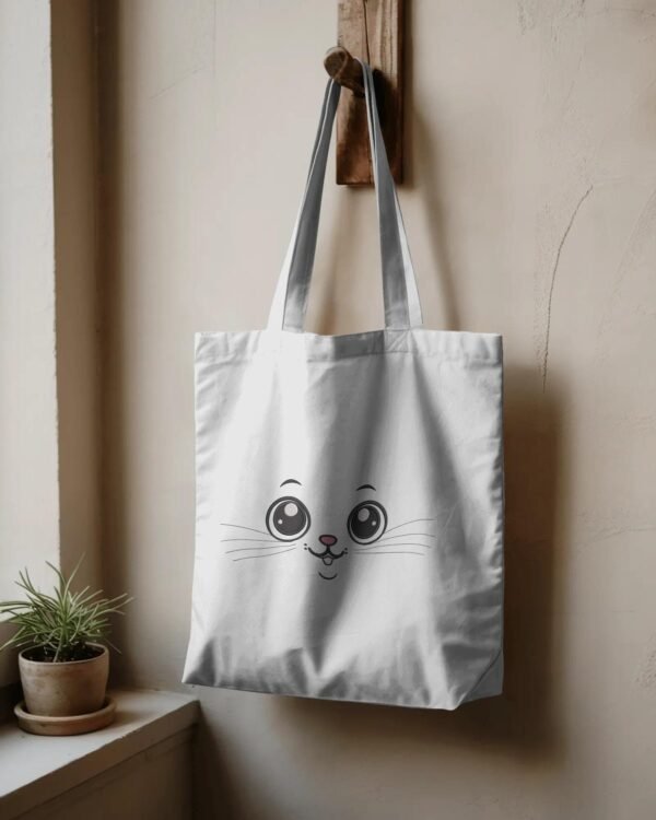 Smiling Cat Face Embroidery Design | Cute Kitty Eyes Nose Mouth Machine Embroidery Pattern - Image 4