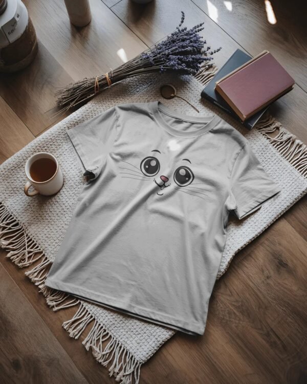 Smiling Cat Face Embroidery Design | Cute Kitty Eyes Nose Mouth Machine Embroidery Pattern - Image 3