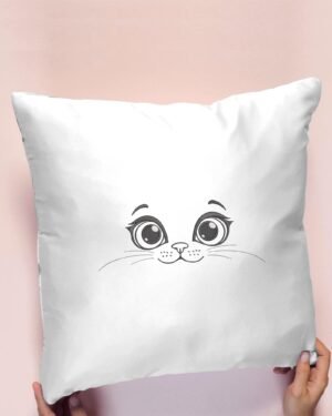 Cute Cat Face Embroidery Design | Kawaii Kitty Eyes Nose Whiskers Machine Embroidery Pattern | Instant Digital Download Embroidery Files