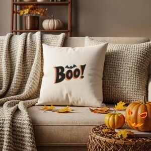 Halloween Bat BOO Embroidery Design: Spooky Home Decor (Digital File)