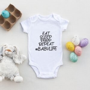 Baby Sayings Embroidery Designs | Eat Sleep Poop Repeat #BabyLife | Funny Baby Quotes | PES DST JEF Files Instant Download