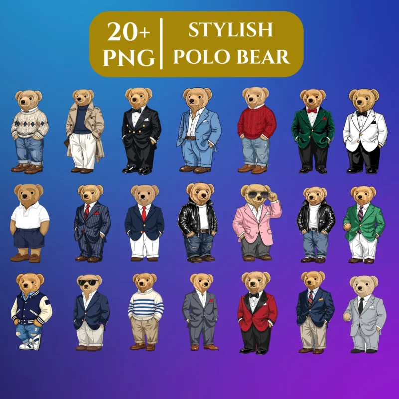 il_fullxfull.7395672998_o5cv Stylish Ralph lauren Teddy Bear - 20+ PNG Bundle - Fashion Bear File for Hoodie, Jacket, or Shirt