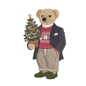 Christmas Ralph Lauren Bear Embroidery Design